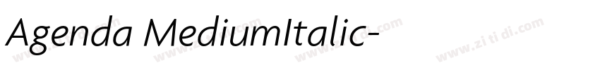 Agenda MediumItalic字体转换
